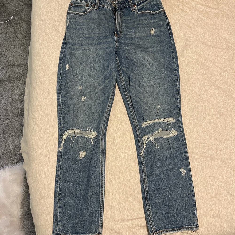 Abercrombie curve love mom jeans / 27